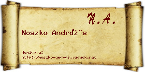 Noszko András névjegykártya